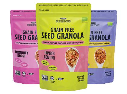 Ekologiška granola PLANET SUPERFOOD*, 3 rūšių, 300 g