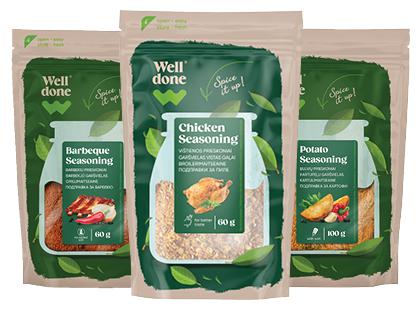 Prieskoniai WELL DONE*, 3 rūšių, 60–100 g