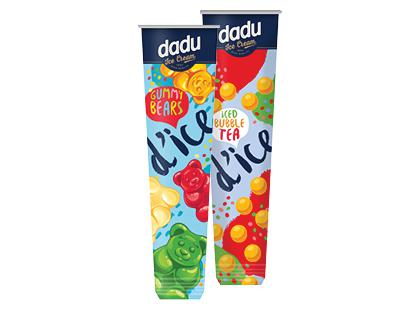 Vaisių ledai DADU*, 2 rūšių, 110 g