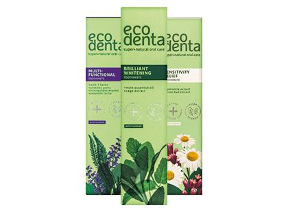 Dantų pasta ECODENTA*, 3 rūšių, 100 ml