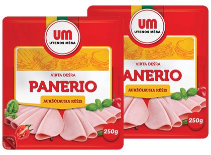 UTENOS MĖSOS virta pjaustyta PANERIO dešra*, a. r., 2 vnt. × 250 g