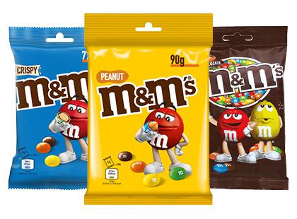 Prekė: Saldainiai M&M’S, 3 rūšių, 77–90 g