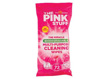 Biologiškai skaidžios universalios valymo servetėlės THE PINK STUFF*, 1 pak. / 72 vnt.