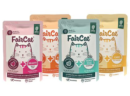 Konservuotas kačių ėdalas GREEN PETFOOD FAIRCAT*, 4 rūšių, 85 g