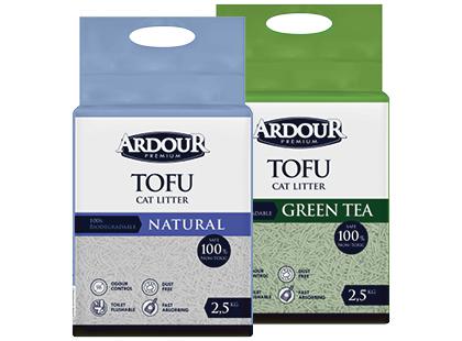 Tofu kačių kraikas ARDOUR*, 2 rūšių, 2,5 kg