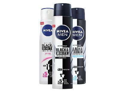 Moteriškas; vyriškas purškiamasis antiperspirantas NIVEA*, 3 rūšių, 250 ml