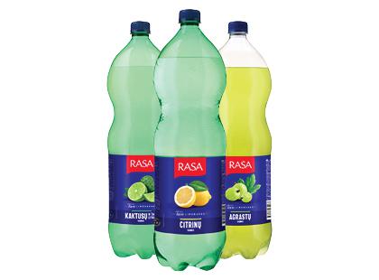 Gazuotas gėrimas RASA*, 3 rūšių, 2 l