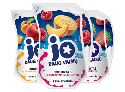 Prekė: Geriamasis jogurtas JO, 3 rūšių, 2,5 % rieb., 900 g
