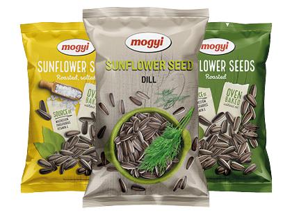 Skrudintos nelukštentos dryžuotos saulėgrąžos MOGYI*, 3 rūšių, 140–150 g