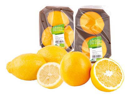 Ekologiškos citrinos FINO; ekologiški apelsinai NAVELINA, fasuoti, 500 g