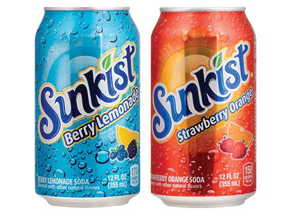 Gazuotas gaivusis gėrimas SUNKIST*, 3 rūšių, 2 skard. × 355 ml