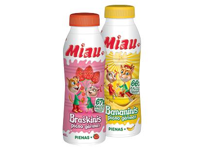 Pieno gėrimas MIAU*, 6 rūšių, 2,3–2,6 % rieb., 2 but. × 450 ml