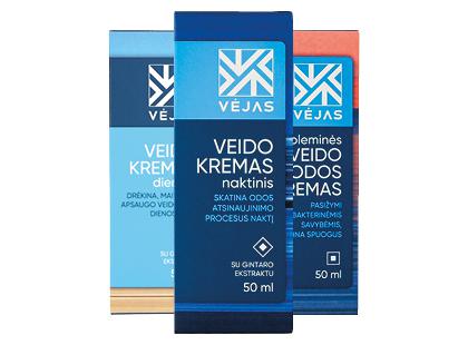 Vyriškas veido kremas VĖJAS*, 3 rūšių, 50 ml