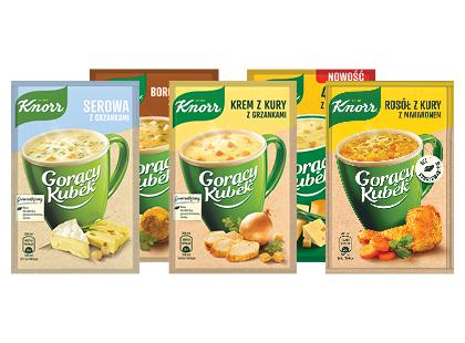 Greitai paruošiama sriuba KNORR*, 9 rūšių, 5 pak. × 12–22 g