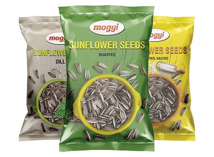 Skrudintos nelukštentos saulėgrąžos MOGYI*, 3 rūšių, 140–150 g