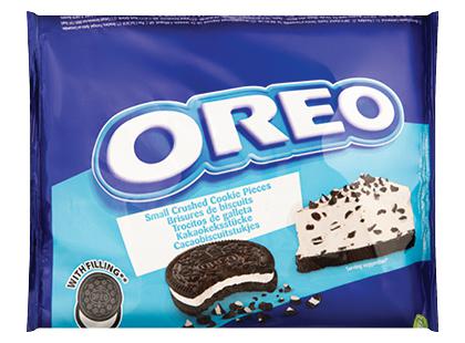 Vanilės skonio sausainių pabarstukai OREO*, 400 g