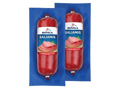 Karštai rūkytas saliamis BIOVELA*, I r., 2 vnt. × 280 g