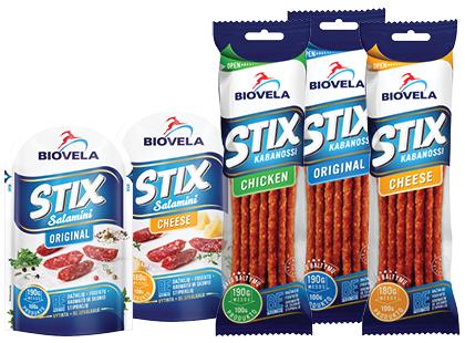Prekė: Dešrelėms BIOVELA KABANOS, lazdelėms STIX ir dešrelėms SALAMINI*