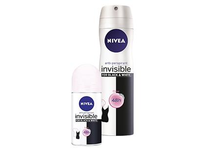 Moteriškas dezodorantas NIVEA BLACK & WHITE, 2 rūšių, 50–150 ml