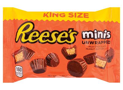 Prekė: Šokoladiniai krepšeliai su žemės riešutų kremu REESE’S MINIS*, 70 g