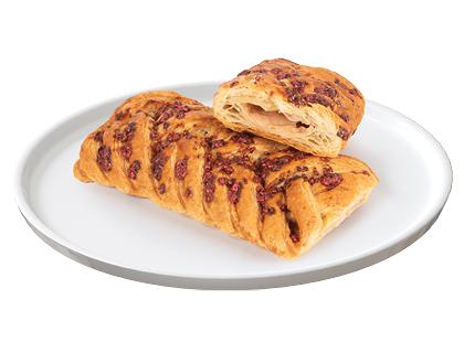 Pyragėlis su kreminiu braškių įdaru CHEESECAKE*, 73 g, 1 vnt.