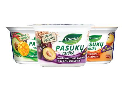 GAMTOS pasukų varškė*, 3 rūšių, 2 % rieb., 130 g