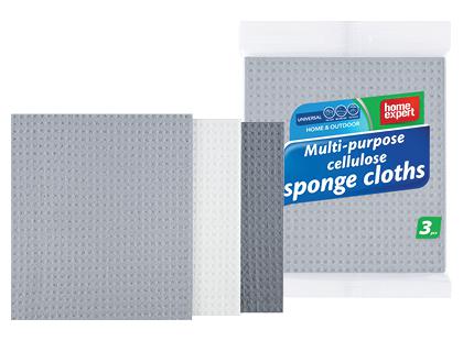 Universaliosios šluostės-kempinės iš celiuliozės HOME EXPERT*, 1 pak. (3 vnt.)