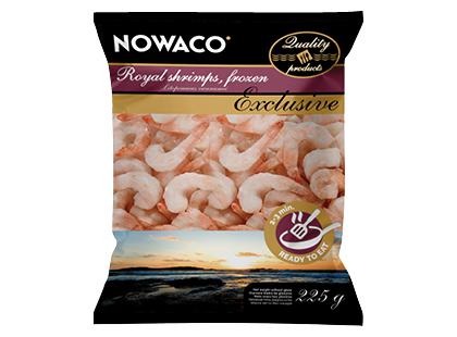 Šaldytos karališkosios krevetės be kiautų NOWACO EXCLUSIVE*, 225 g
