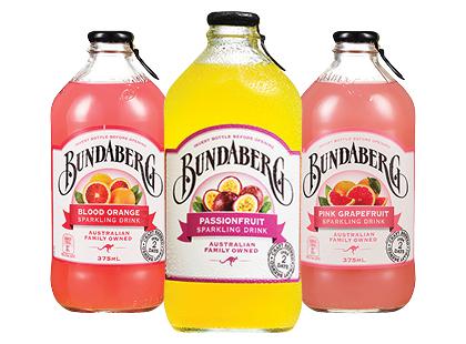 Gazuotas gaivusis gėrimas BUNDABERG*, 3 rūšių, 375 ml