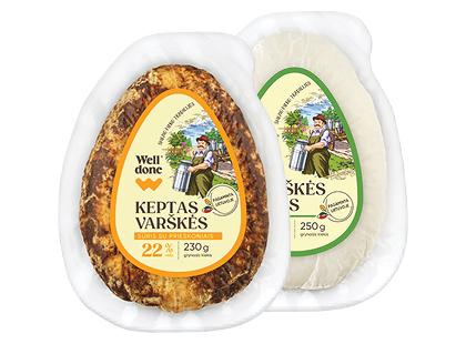 Varškės sūris WELL DONE*, 2 rūšių, 22 % rieb. s. m., 230–250 g