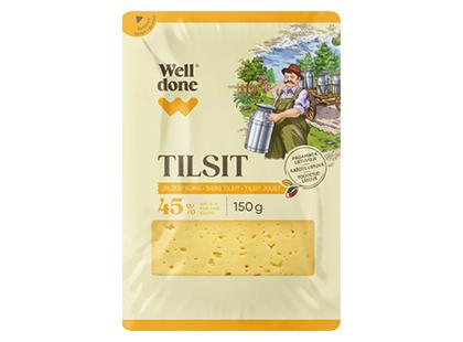 Prekė: TILŽĖS sūris WELL DONE riekelėmis, 45 % rieb. s. m., 150 g