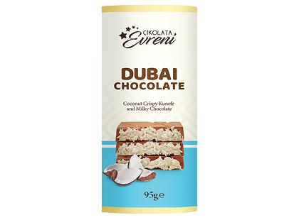 Pieninis šokoladas su traškiu kokosų įdaru DUBAI*, 95 g