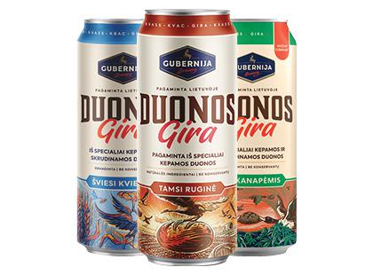 GUBERNIJOS tamsi; šviesi duonos gira*, 3 rūšių, 500 ml