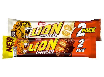 Prekė: Šokoladinis batonėlis LION, 3 rūšių, 2 pak. × 60 g