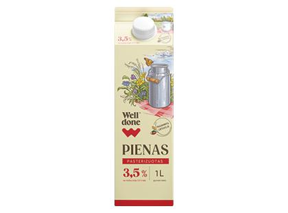 Pienas WELL DONE*, 3,5 % rieb., 1 l
