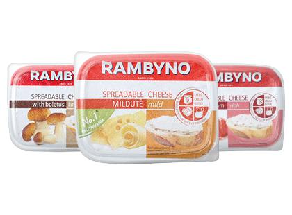 Prekė: Lydytas RAMBYNO tepamasis sūrelis, 3 rūšių, 50 % rieb. s. m., 175 g