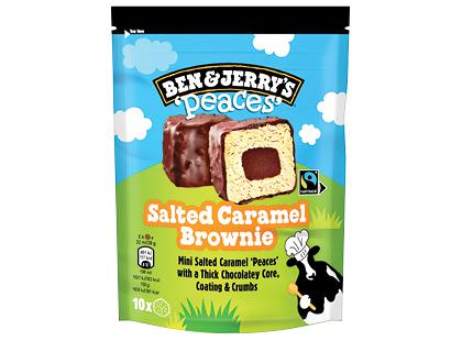 Sūdytos karamelės ir braunio skonio valgomieji ledai BEN & JERRY’S*, 1 maiš. (10 vnt. × 15 g)