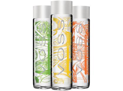 Gazuotas vanduo VOSS*, 3 rūšių, 375 ml
