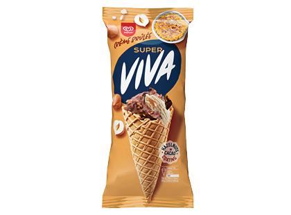 Valgomieji ledai ragelyje SUPER VIVA su krembriulė skonio įdaru*, 100 g