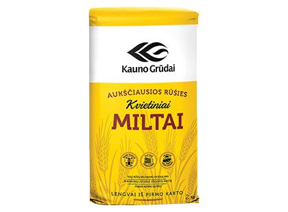 Aukščiausios rūšies kvietiniai miltai KAUNO GRŪDAI*, a. r., 2 kg
