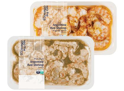 Šaldytos argentininės krevetės su padažu PROFAND*, 2 rūšių, 280 g