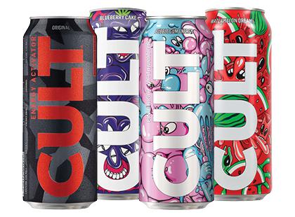 Energinis gėrimas CULT*, 9 rūšių, 2 skard. × 500 ml