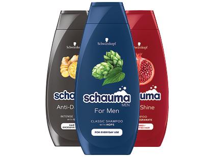 Prekė: Plaukų šampūnas SCHAUMA, 3 rūšių, 400 ml