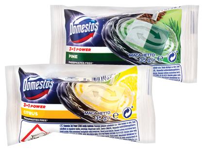 WC valiklio-gaiviklio papildymas DOMESTOS CITRUS; PINE*, 2 rūšių, 1 pak. / 35 g