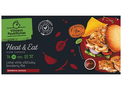 Lėtai virta viščiukų broilerių filė HEAT & EAT VILNIAUS PAUKŠTYNAS*, 400 g