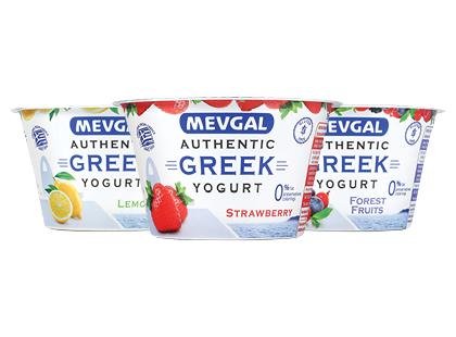 Valgomasis graikiškas jogurtas MEVGAL*, 3 rūšių, 0 % rieb., 150 g