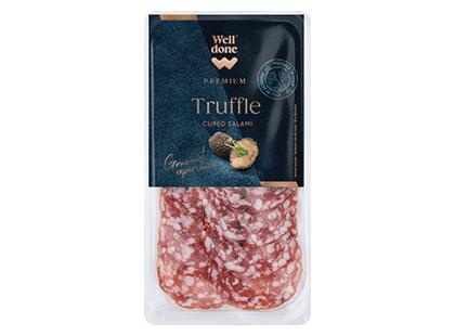 Pjaustytas vytintas saliamis su trumais WELL DONE PREMIUM*, nerūš., 80 g