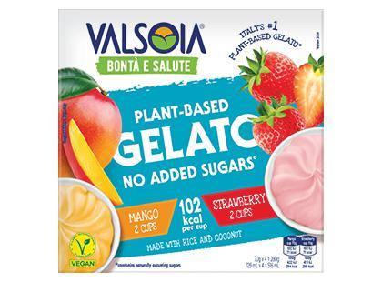 Braškių ir mangų ledai VALSOIA*, 1 dėž. (4 vnt. × 70 g)