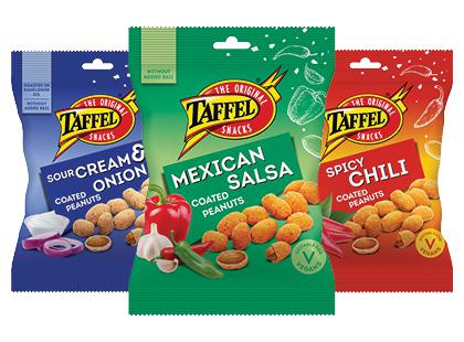 Žemės riešutai traškioje luobelėje TAFFEL*, 3 rūšių, 140 g