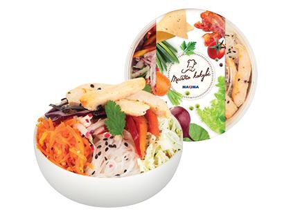 Rytietiškos salotos su kepta vištiena*, fasuotos, 250 g